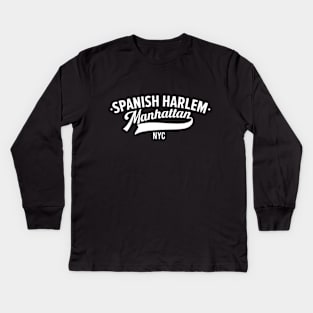 Spanish Harlem: Evoke the Essence of Manhattan's Vibrant Barrio Kids Long Sleeve T-Shirt